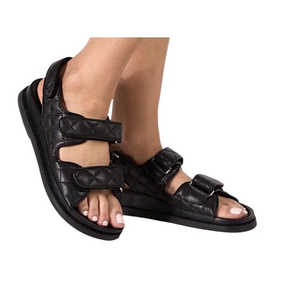 Tony Bianco Hiranni Sheep Napa Sandal Black Leather Sz EU 40 / US 9.5 - Picture 2 of 15